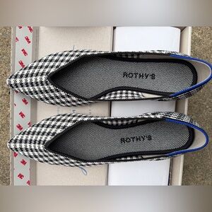 Rothy's Houndstooth Black and White Flats